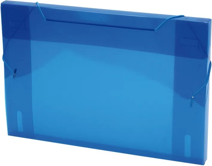 CARPETA PROYECTO A4 PLUS PP 3CM TRASLÚCIDO AZUL