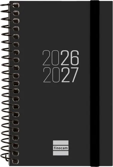 AGENDA FINOCAM ESPIRAL E3 SV HORIZ.NEGRO 26-27