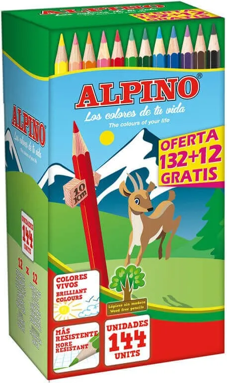 Economy pack Lápices de colores Alpino Festival 132 + 12 GRATIS