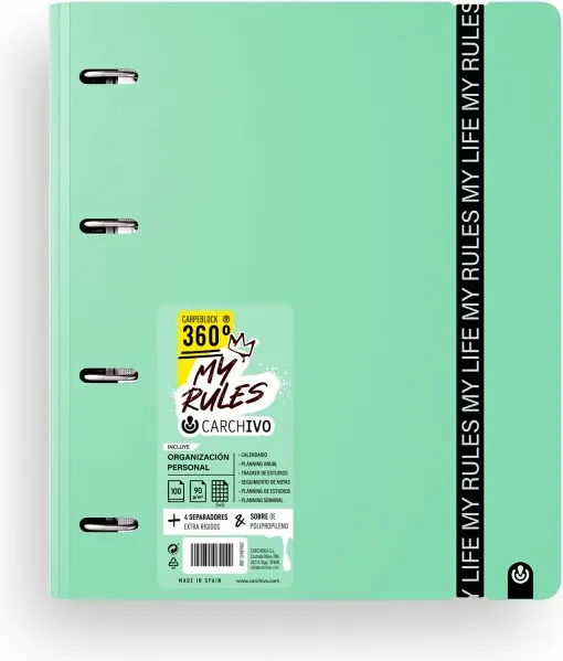 CARPEBLOC A4 4AN MY RULES 360º JADE