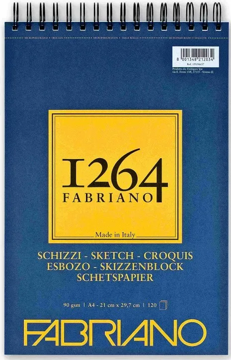 BLOC FABRIANO 1264 CROQUIS A4 90GR.120H
