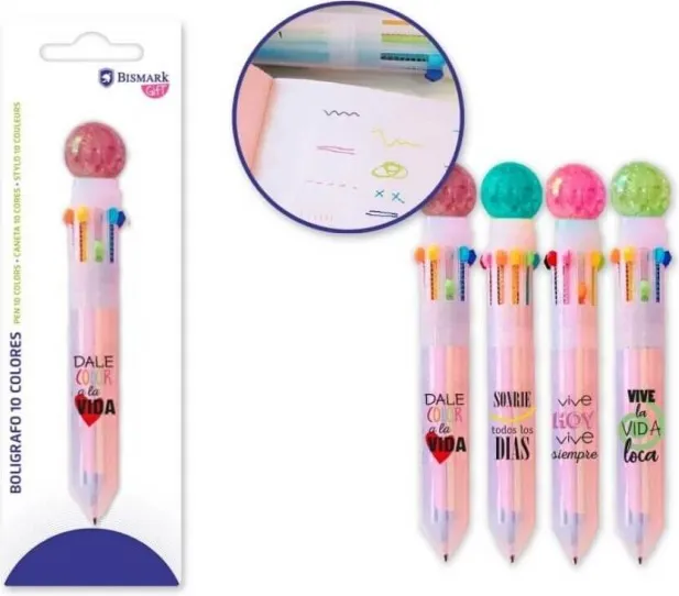 BOLIGRAFO BOLA 10 COLORES
