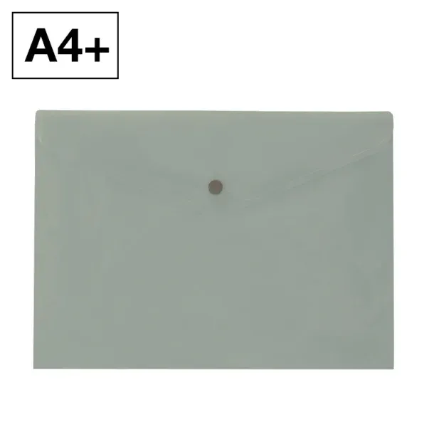 SOBRE BROCHE PLUS PP A4 APAISADO GRIS MANHATTAN
