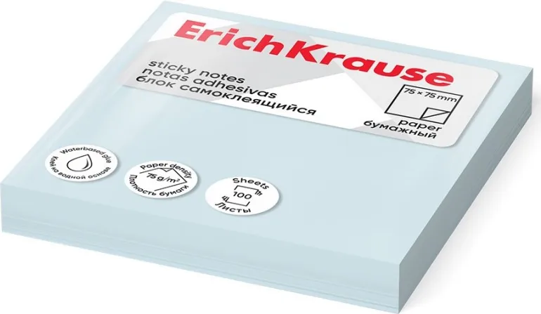 NOTAS ADHESIVAS 75X75 AZUL ERICH KRAUSE