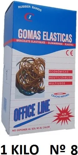 GOMAS ELÁSTICAS 1 KILO Nº8