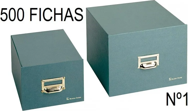 FICHERO CARTÓN VERDE Nº 1   500 FICHAS