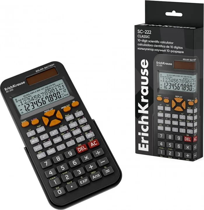 CALCULADORA CIENTÍFICA ERICH KRAUSE SC-222 NEGRO