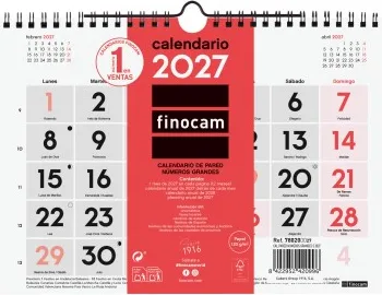CALENDARIO PARED NºGRANDES S 210x150 2027