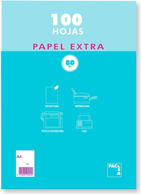 PAPEL A4 PACSA 90GR 100H LISO