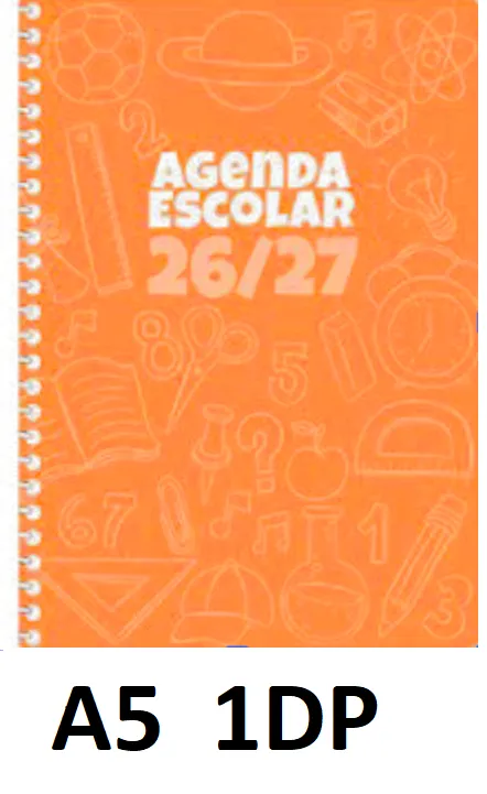 AGENDA ESC.DIDEX A5 1DP POLIPR. NARANJA 26-27