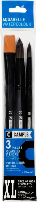 Pinceles Campus Acuarela Blister 3 XL