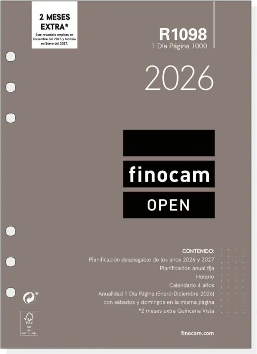RECAMBIO FINOCAM OPEN1000 R1098 1DP 155X215 2026