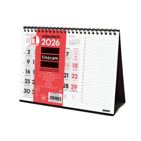CALENDARIO SOBREMESA NºGRANDES-NOTAS S 210x150 2026