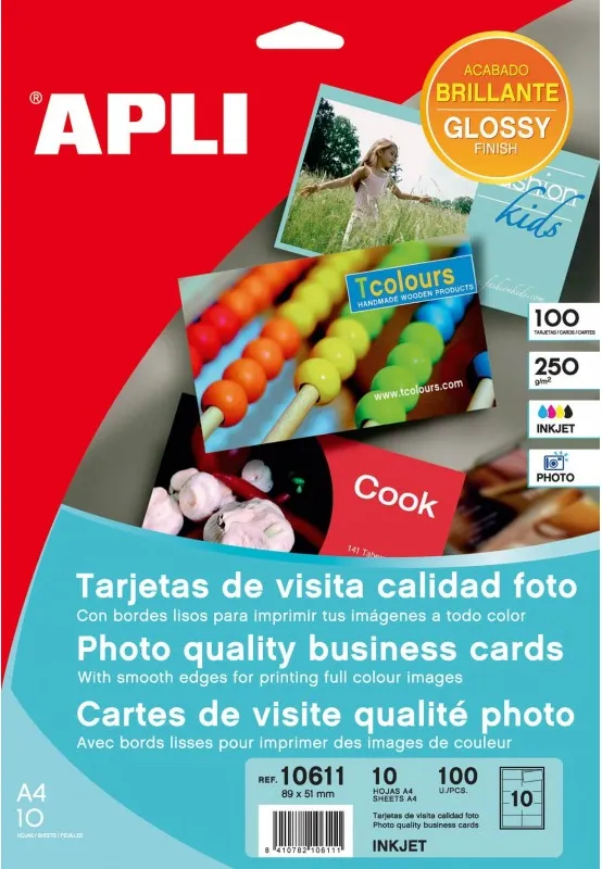 TARJETAS FIRST GLOSSY 246GR.10H