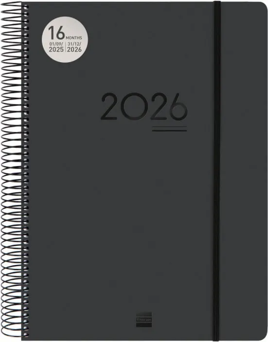Agenda Finocam 16M Ikon E40 1DP Negro 25-26
