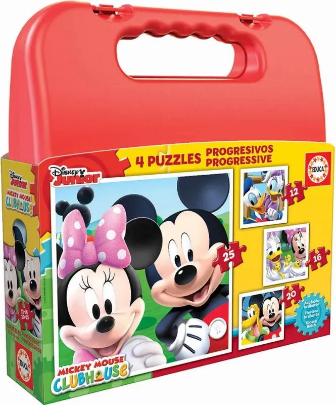 PUZZLE MALETA PUZZLES PROGRESIVOS MICKEY MOUSE 12-16-20-25