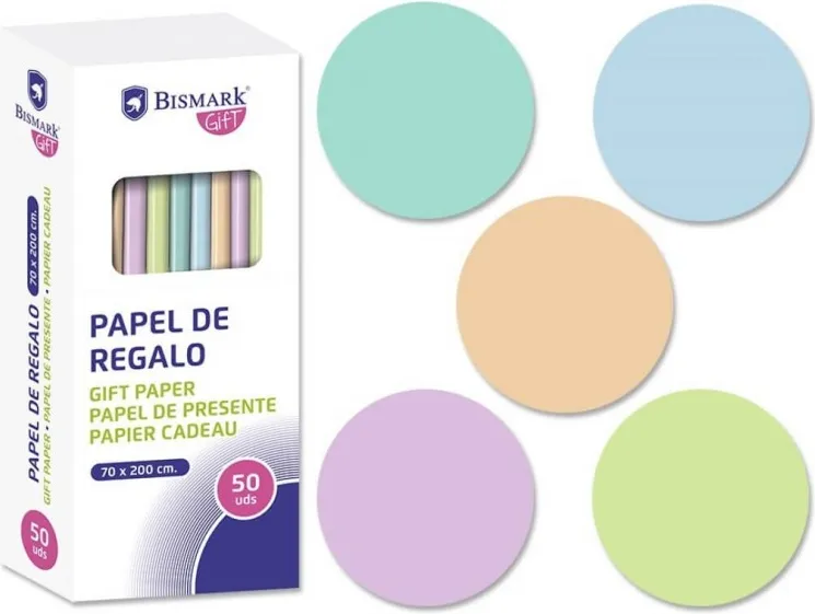 PAPEL REGALO PASTEL 70 X 200 CM