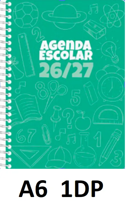 AGENDA ESC.DIDEX A6 1DP POLIPR. VERDE 26-27