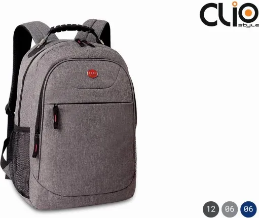 MOCHILA EXECUTIVA GRIS 3 CREMALERAS 46X32X14,5cm