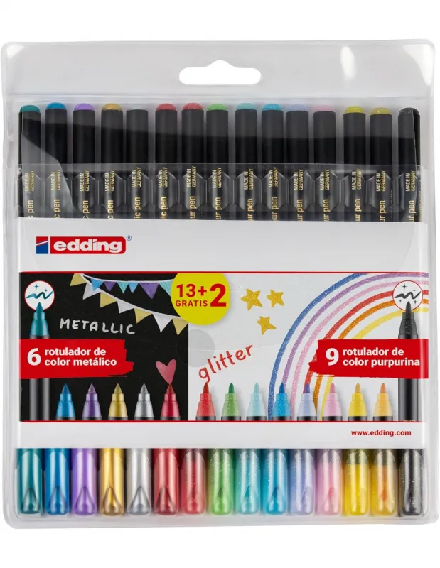 ROTULADOR EDDING 1200 13+2 METAL Y GLITTER