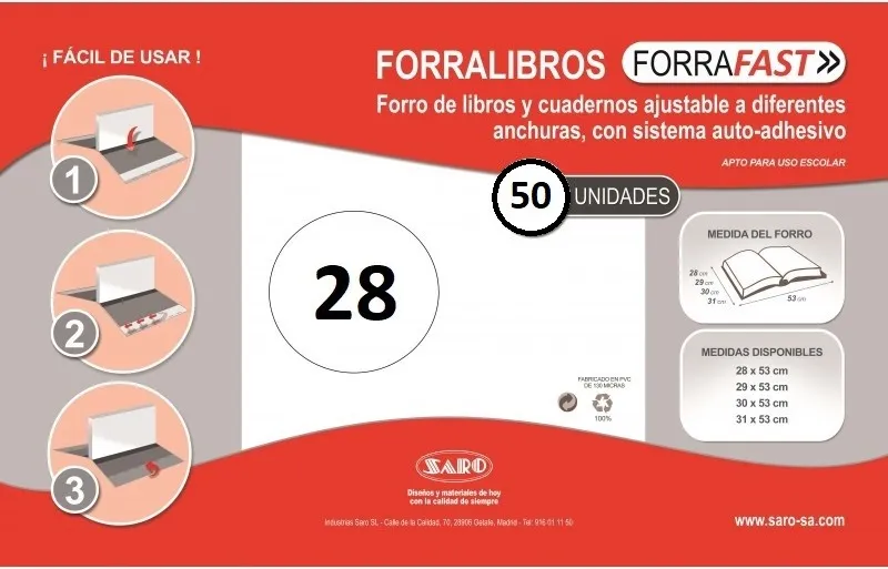 FORRO SARO Nº28 (ENV.50 UNID.)