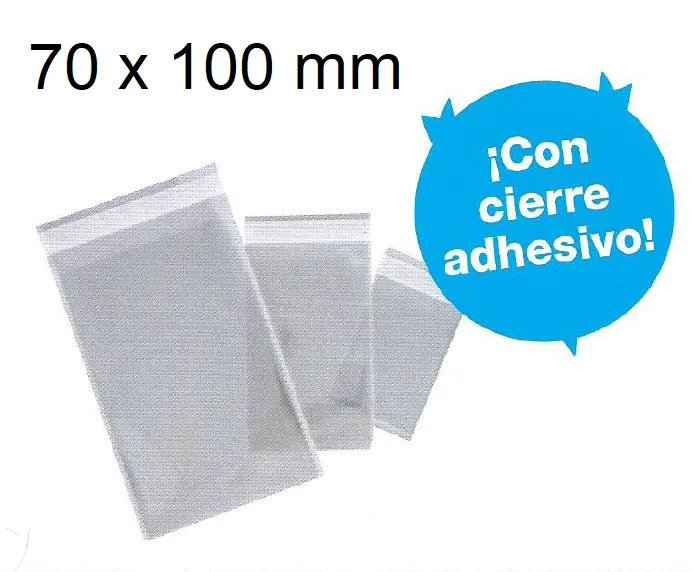 BOLSAS CIERRE ADHESIVO 70X100 POLIPROPILENO
