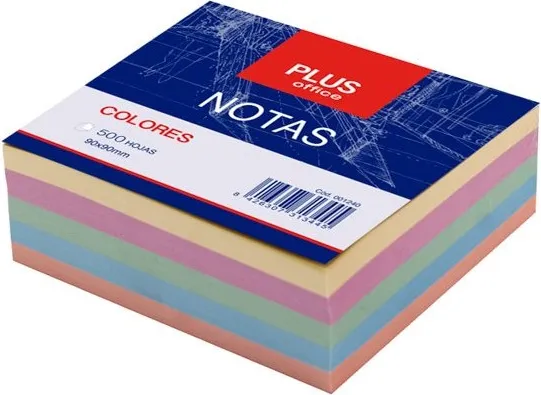 TACO NOTAS PLUS COLOR 90X90MM/500H