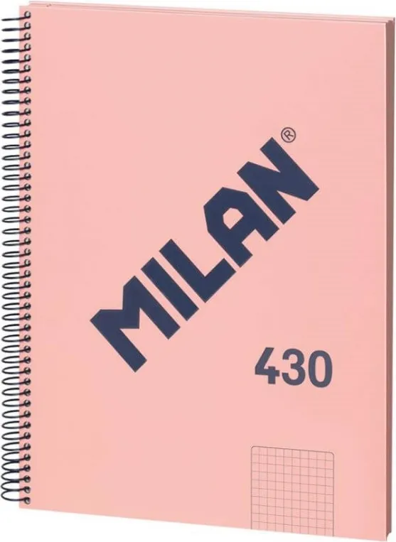 BLOC ESPIRAL MILAN A4 ROSA 80H. CDO 5X5. SERIE 1918