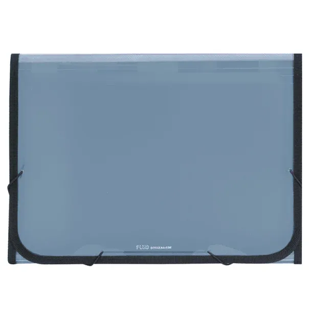 Carpeta clasificadora Plus Office A4 12 separ.AZUL  GRISÁCEO