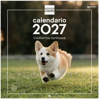 CALENDARIO PARED ESCRIBIR 30x30 CACHORROS 2027