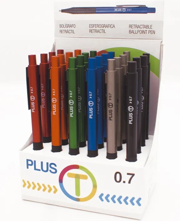 BOLÍGRAFO PLUS METALICO COLORES CON  CLIP