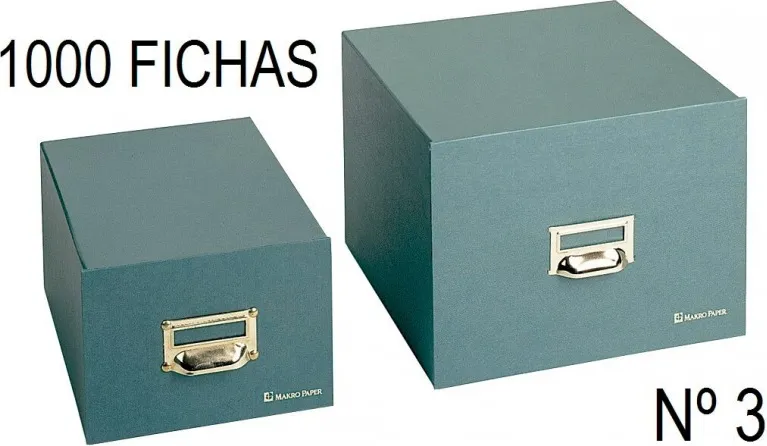 FICHERO CARTÓN VERDE Nº 3 1000 FICHAS