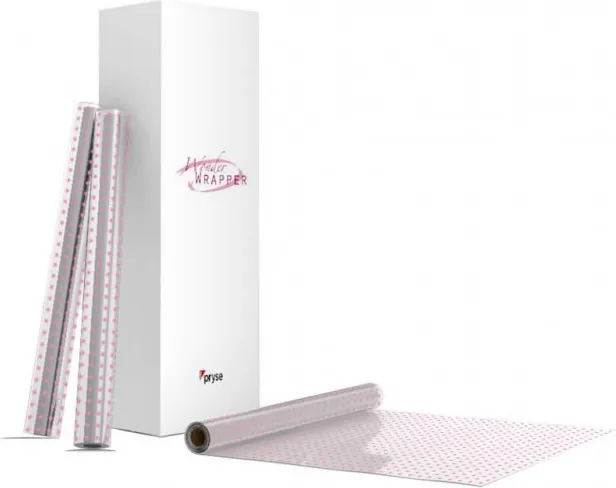 PAPEL CELOFAN 0,8X50M PUNTOS ROSA