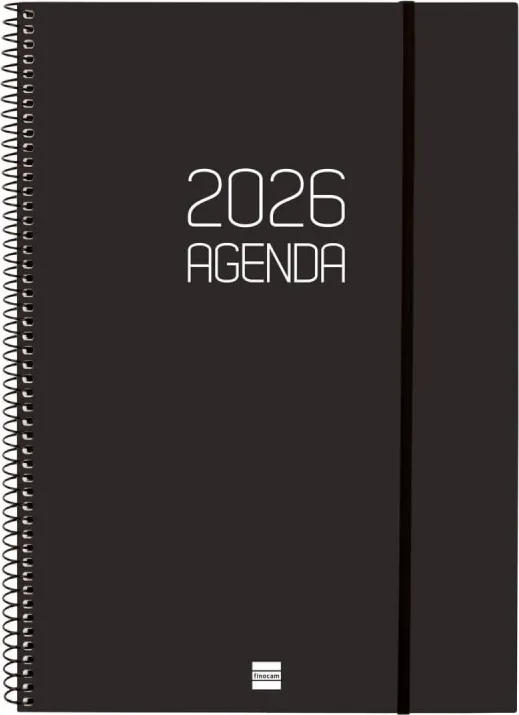 AGENDA OPAQUE E40 210X297 SV VERT.2026 NEGRO