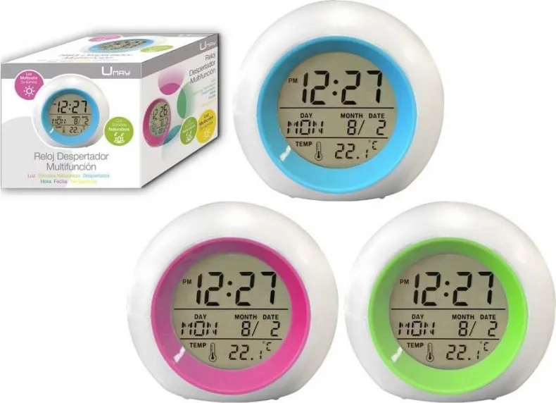 RELOJ DESPERTADOR MULTIFUNCIÓN