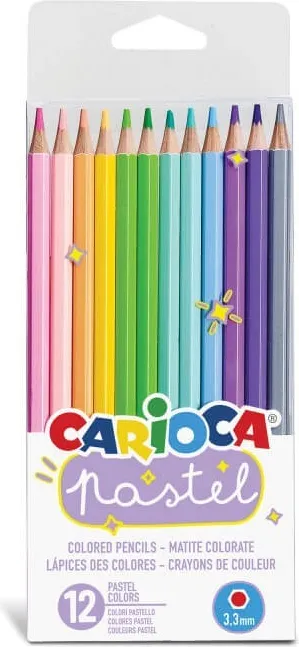 LÁPIZ CARIOCA PASTEL 12 COLORES