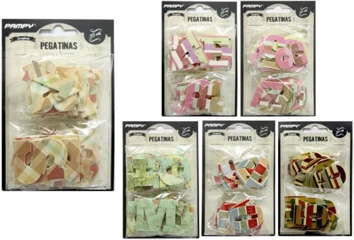 PEGATINAS LETRAS Y NÚMEROS DECORACIÓN SCRAPBOOKING