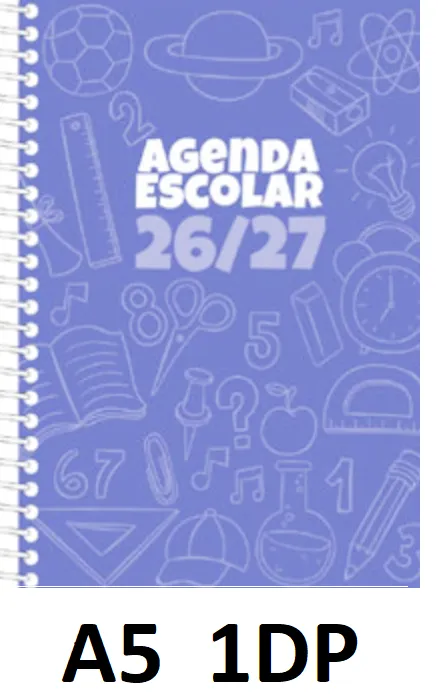 AGENDA ESC.DIDEX A5 1DP POLIPR. AZUL 26-27