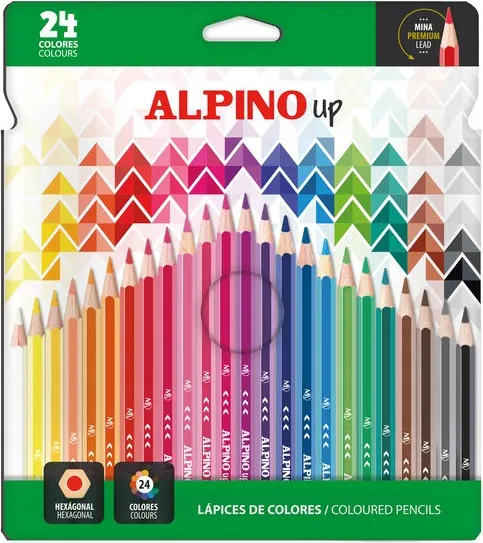 LAPIZ ALPINO UP 24 COLORES MINA PREMIUM