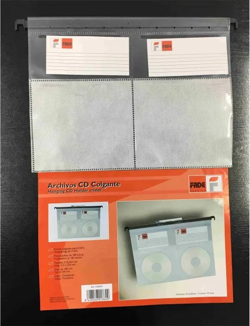CARPETAS COLGANTES A4 PARA CD´S