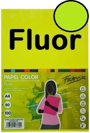 PAPEL A4 FLUOR VERDE 80 GR 500H