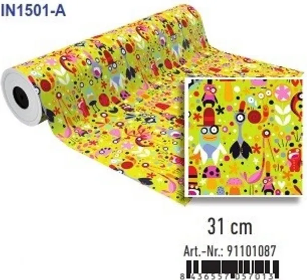 BOBINA PAPEL REGALO 31CMx85M IN1501-A