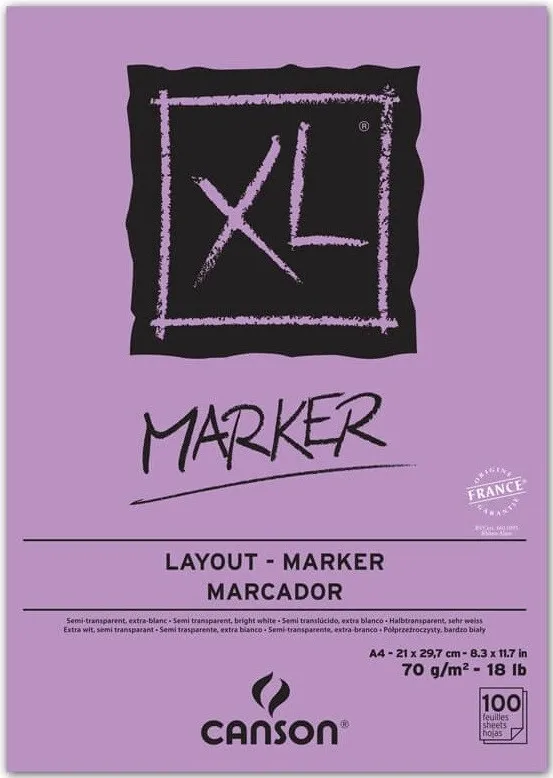 BLOC CANSON XL MARKET 100H A4