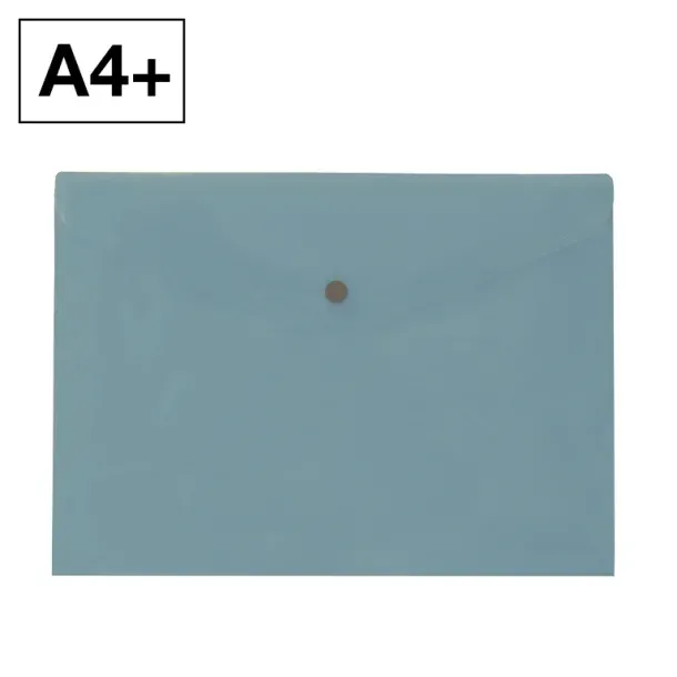 SOBRE BROCHE PLUS PP A4 APAISADO AZUL GRISACEO