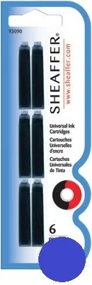 CARTUCHO SHEAFFER AZUL B/6UN.