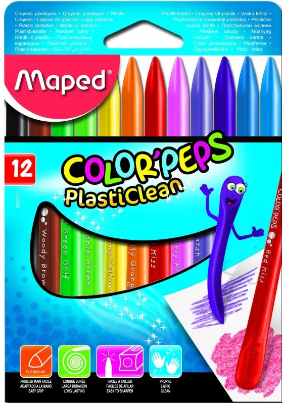 CERAS MAPED PLASTICLEAN 12 COLORES