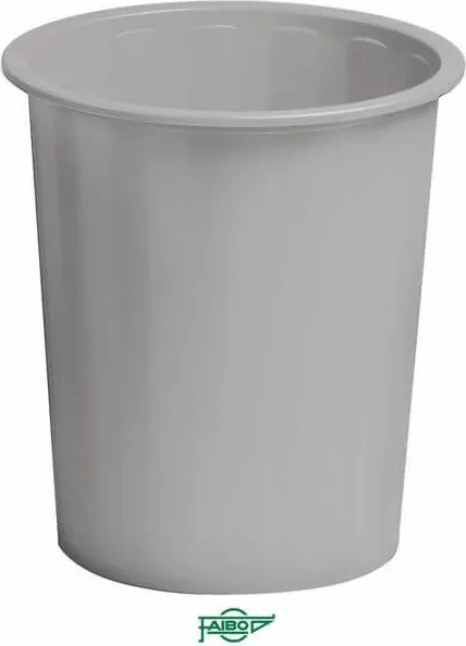 PAPELERA PLASTICO GRIS Faibo
