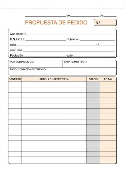 TALONARIO PEDIDOS 4º NATURAL TRIPLICADO T-72