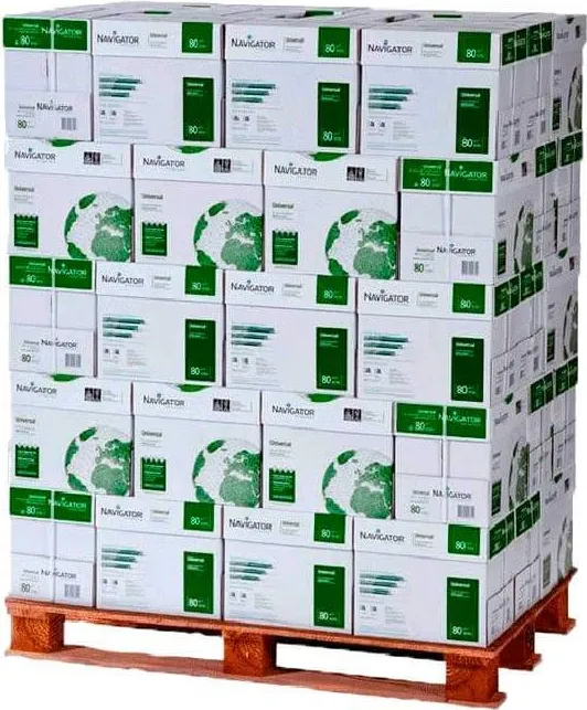PALLET DE PAPEL MULTIFUNCIÓN NAVIGATOR A4 80GR 300 PAQUETES DE 500H