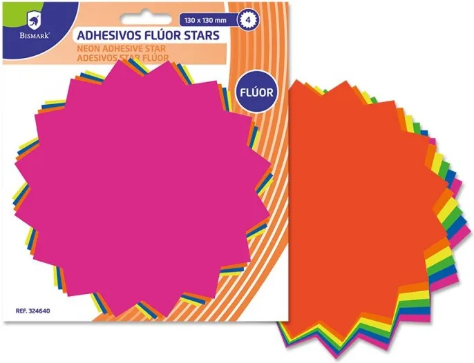 CARTEL ADHESIVO ESTRELLA FLÚOR